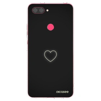 Picasee silikonový průhledný obal pro Xiaomi Mi 8 Lite - Heart