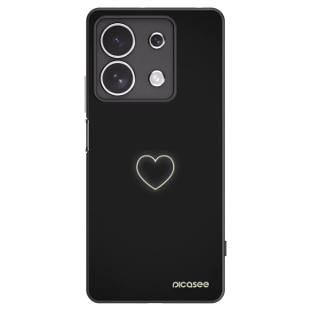Picasee silikonový černý obal pro Xiaomi Redmi Note 13 4G - Heart