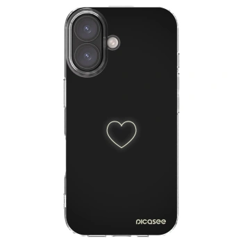 Picasee silikonový průhledný obal pro Apple iPhone 16 - Heart