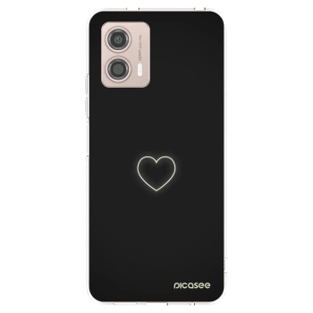 Picasee silikonový průhledný obal pro Motorola Moto G53 5G - Heart