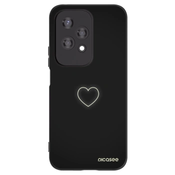 Picasee silikonový černý obal pro Honor 200 Lite - Heart