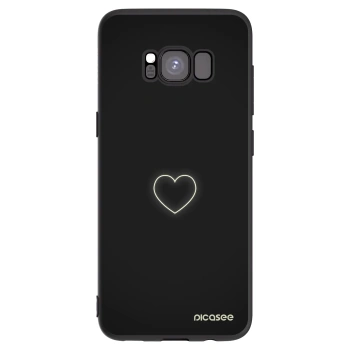 Picasee silikonový černý obal pro Samsung Galaxy S8 G950F - Heart