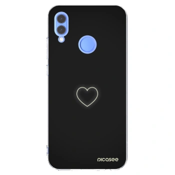 Picasee silikonový průhledný obal pro Honor 10 Lite - Heart