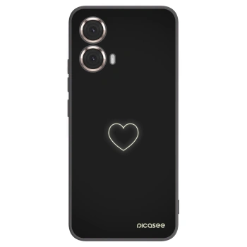 Picasee silikonový černý obal pro Motorola Moto G85 - Heart