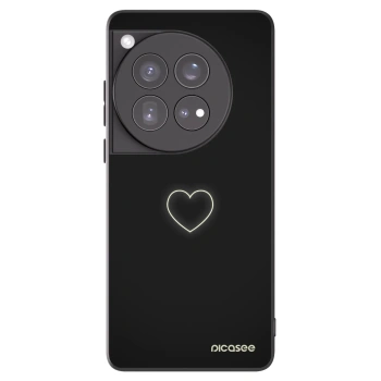 Picasee silikonový černý obal pro OnePlus 12 5G - Heart