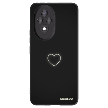Picasee silikonový černý obal pro Honor 200 Pro 5G - Heart