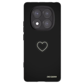 Picasee silikonový černý obal pro Xiaomi Redmi Note 14 Pro+ 5G - Heart