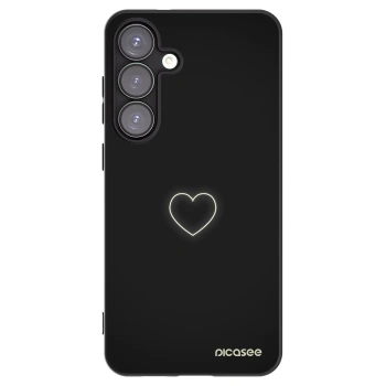 Picasee silikonový černý obal pro Samsung Galaxy S25+ 5G - Heart