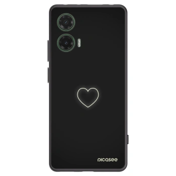 Picasee silikonový černý obal pro Motorola Moto G35 5G - Heart