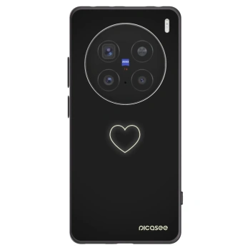 Picasee silikonový černý obal pro Vivo X200 Pro - Heart