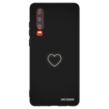 Picasee silikonový černý obal pro Huawei P30 - Heart
