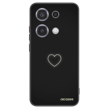 Picasee silikonový černý obal pro Xiaomi Redmi Note 14S - Heart