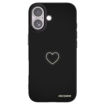 Picasee silikonový černý obal pro Apple iPhone 17 - Heart