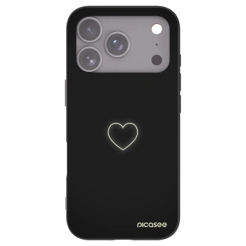 Picasee silikonový černý obal pro Apple iPhone 17 Pro - Heart