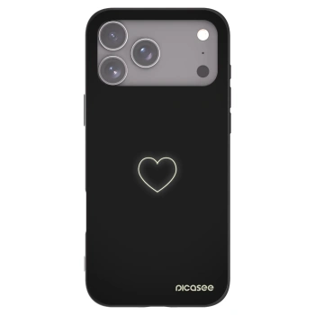 Picasee silikonový černý obal pro Apple iPhone 17 Pro Max - Heart