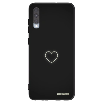 Picasee silikonový černý obal pro Samsung Galaxy A70 A705F - Heart