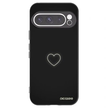 Picasee silikonový černý obal pro Google Pixel 9 Pro XL - Heart