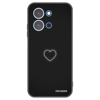 Picasee silikonový černý obal pro Xiaomi Redmi 15C 4G - Heart