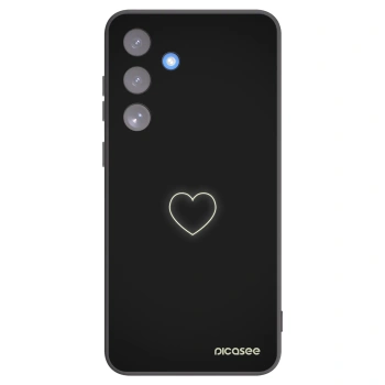 Picasee silikonový černý obal pro Samsung Galaxy S25 FE 5G - Heart