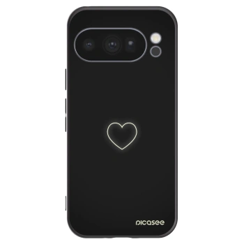 Picasee silikonový černý obal pro Google Pixel 10 Pro - Heart