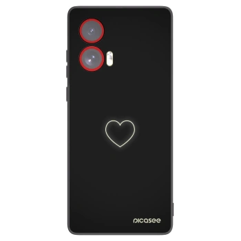Picasee silikonový černý obal pro Motorola Edge 50 Fusion - Heart