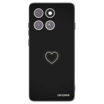 Picasee silikonový černý obal pro Motorola Edge 60 Fusion - Heart