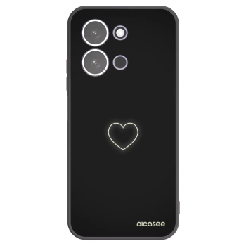 Picasee silikonový černý obal pro Xiaomi Redmi 15C 5G - Heart