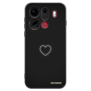 Picasee silikonový černý obal pro OPPO Find X9 Pro - Heart