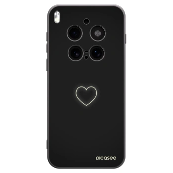 Picasee silikonový černý obal pro Vivo X300 Pro - Heart