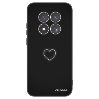Picasee silikonový černý obal pro Xiaomi Redmi Note 15 Pro 5G - Heart
