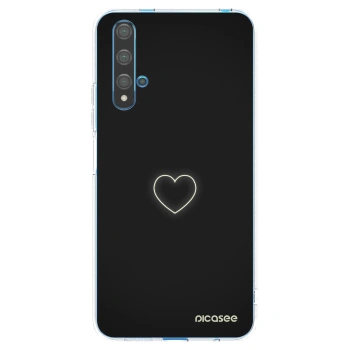 Picasee silikonový průhledný obal pro Huawei Nova 5T - Heart