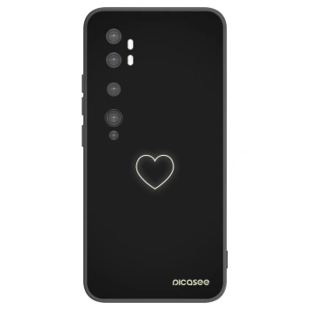 Picasee silikonový černý obal pro Xiaomi Mi Note 10 (Pro) - Heart