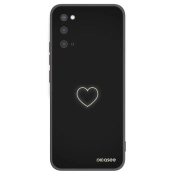 Picasee silikonový černý obal pro Samsung Galaxy S20 G980F - Heart
