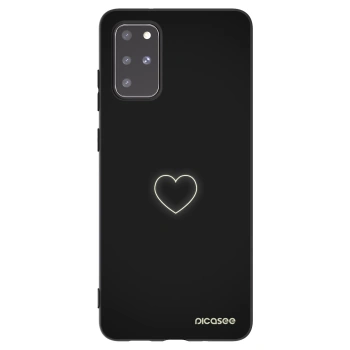 Picasee silikonový černý obal pro Samsung Galaxy S20+ G985F - Heart