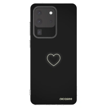 Picasee silikonový průhledný obal pro Samsung Galaxy S20 Ultra 5G G988F - Heart