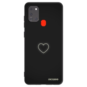 Picasee silikonový černý obal pro Samsung Galaxy A21s - Heart