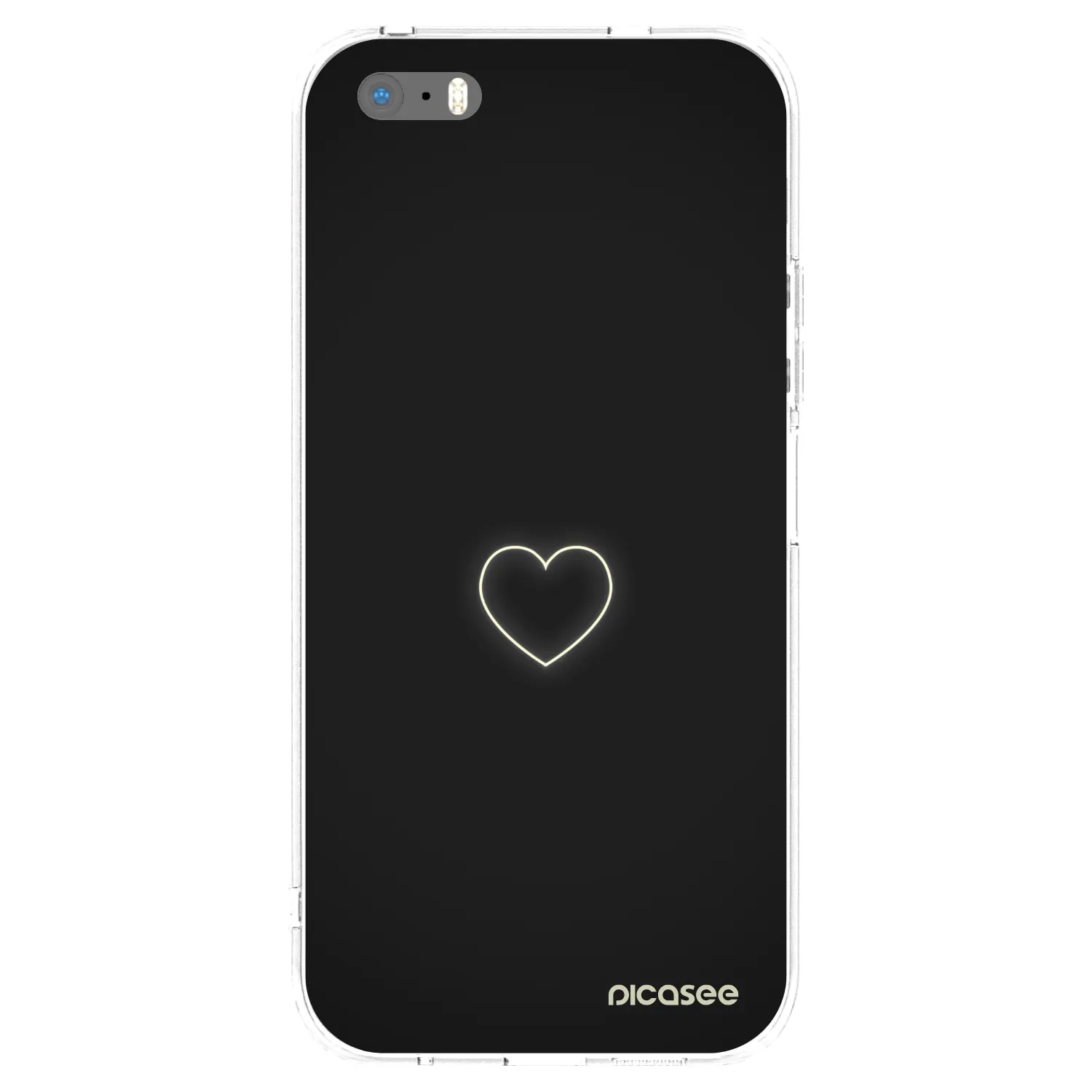 Picasee silikonový průhledný obal pro Apple iPhone 5/5S/SE - Heart