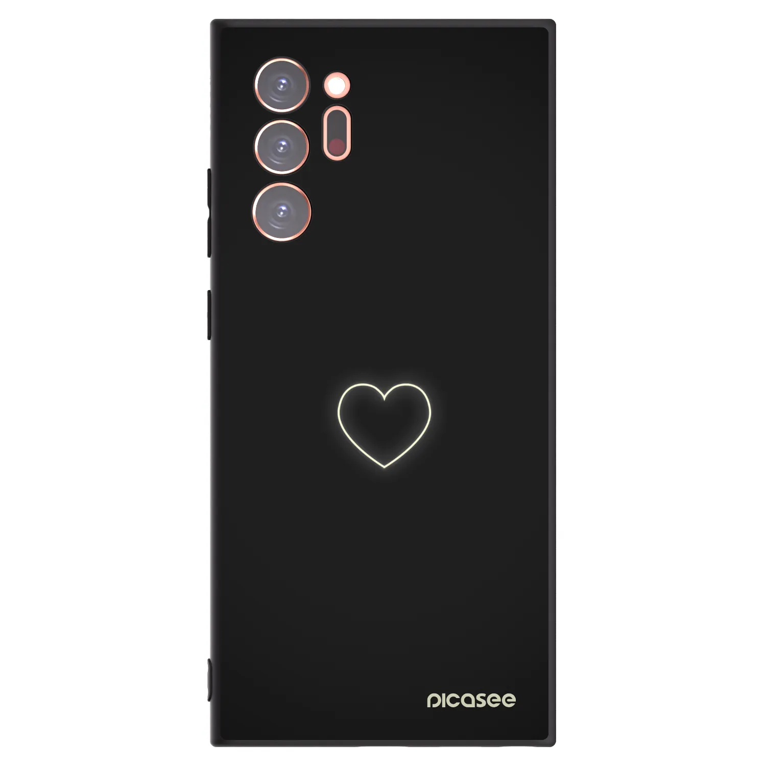Picasee silikonový černý obal pro Samsung Galaxy Note 20 Ultra - Heart