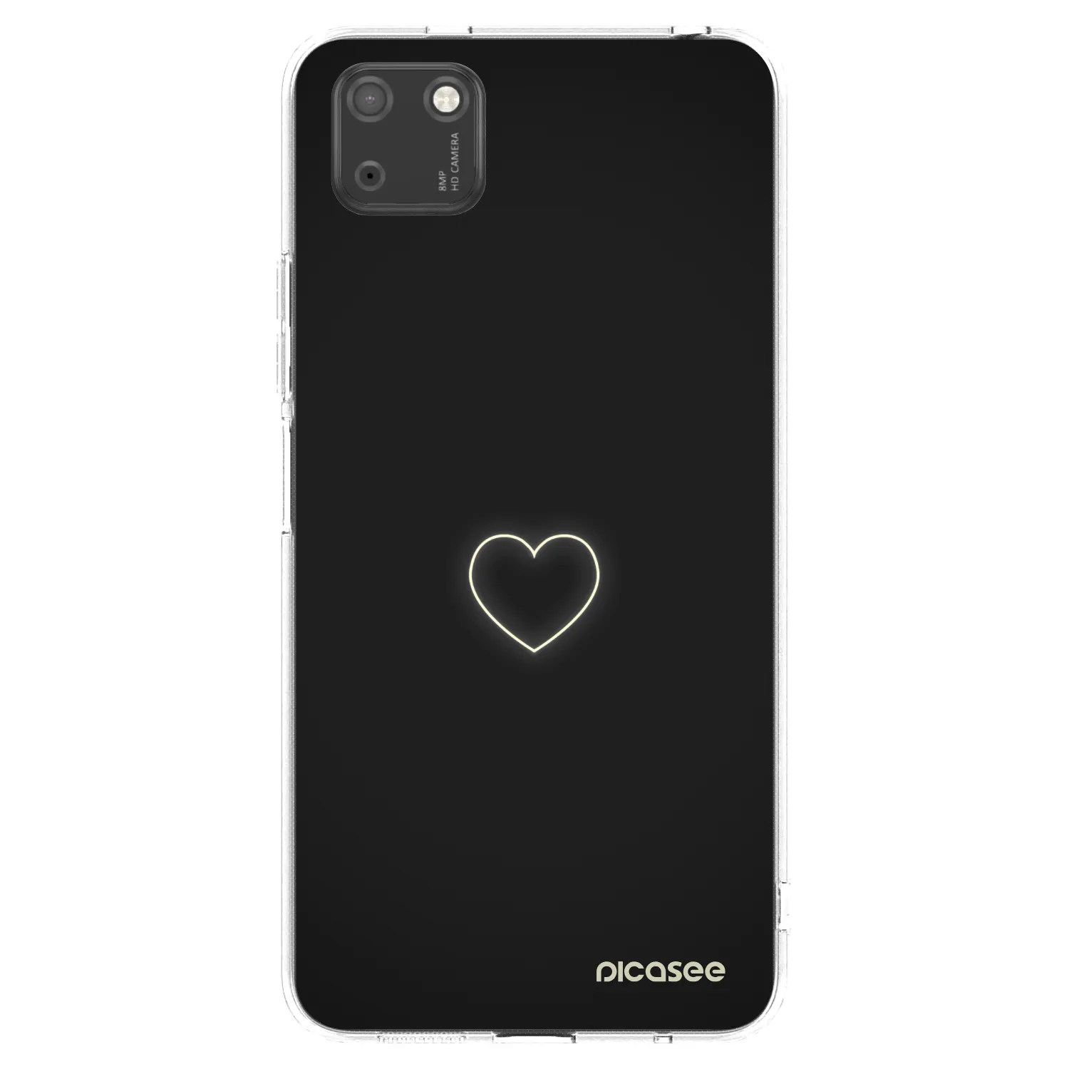 Picasee silikonový průhledný obal pro Huawei Y5P - Heart