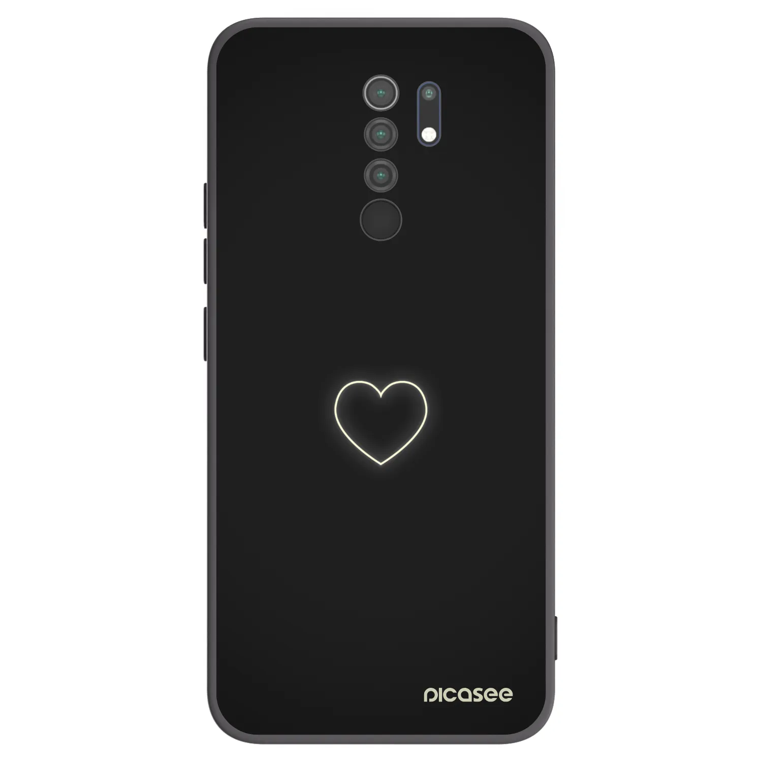 Picasee silikonový černý obal pro Xiaomi Redmi 9 - Heart