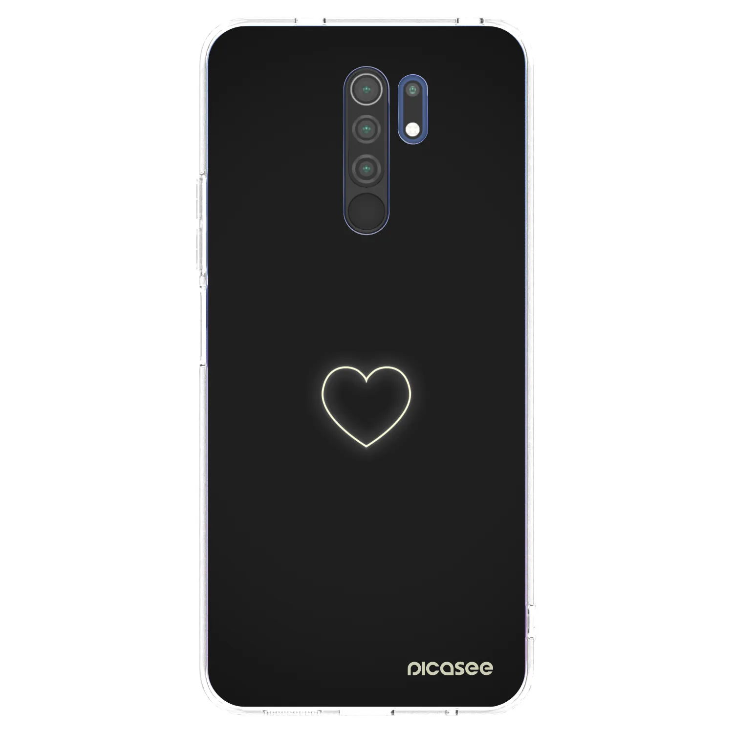 Picasee silikonový průhledný obal pro Xiaomi Redmi 9 - Heart