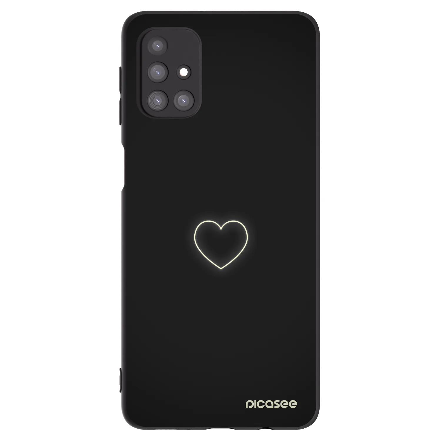 Picasee silikonový černý obal pro Samsung Galaxy M31s - Heart