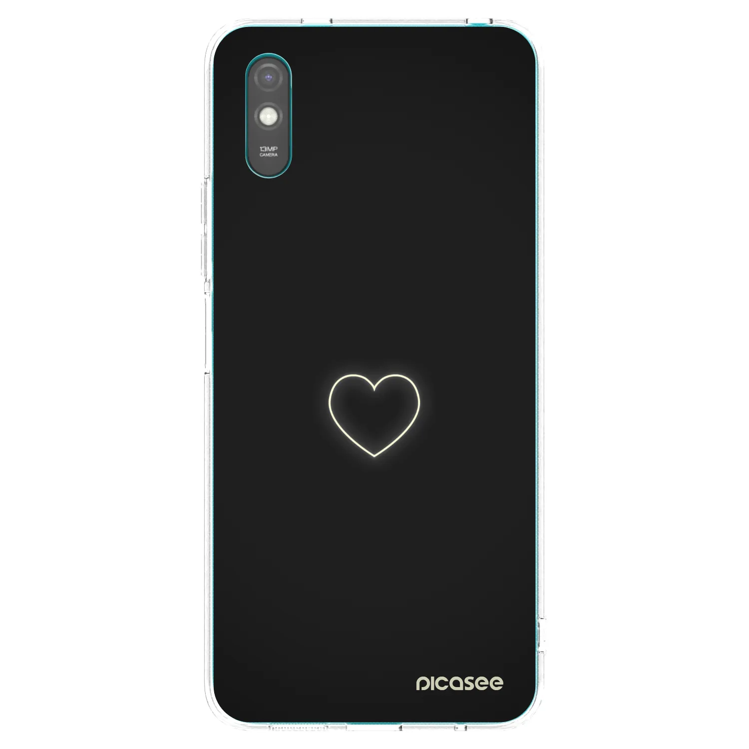 Picasee silikonový průhledný obal pro Xiaomi Redmi 9A - Heart