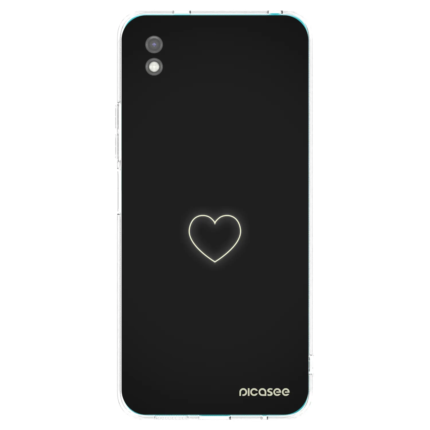 Picasee silikonový černý obal pro Xiaomi Redmi 9A - Heart
