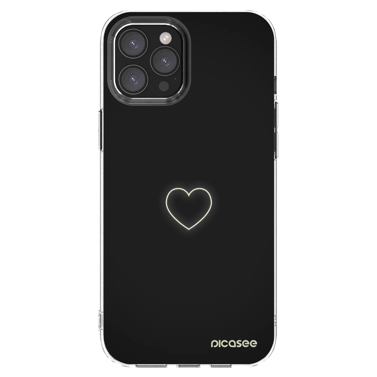 Picasee silikonový průhledný obal pro Apple iPhone 12 Pro Max - Heart