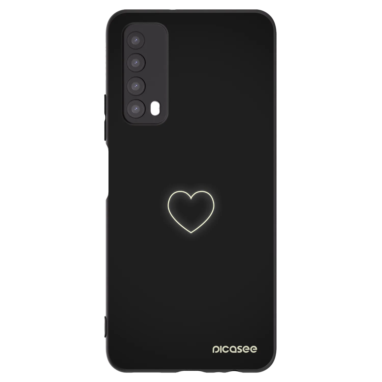 Picasee silikonový černý obal pro Huawei P Smart 2021 - Heart