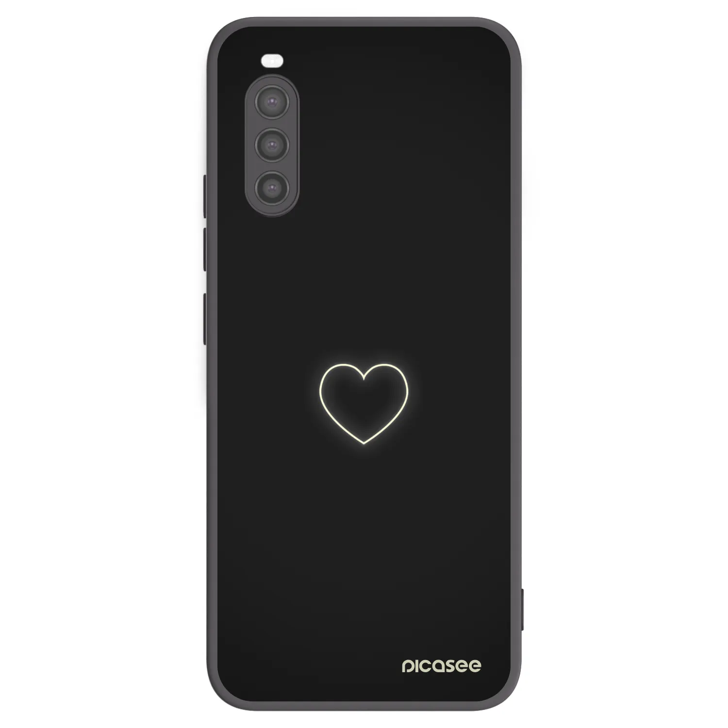 Picasee silikonový černý obal pro Sony Xperia 10 II - Heart