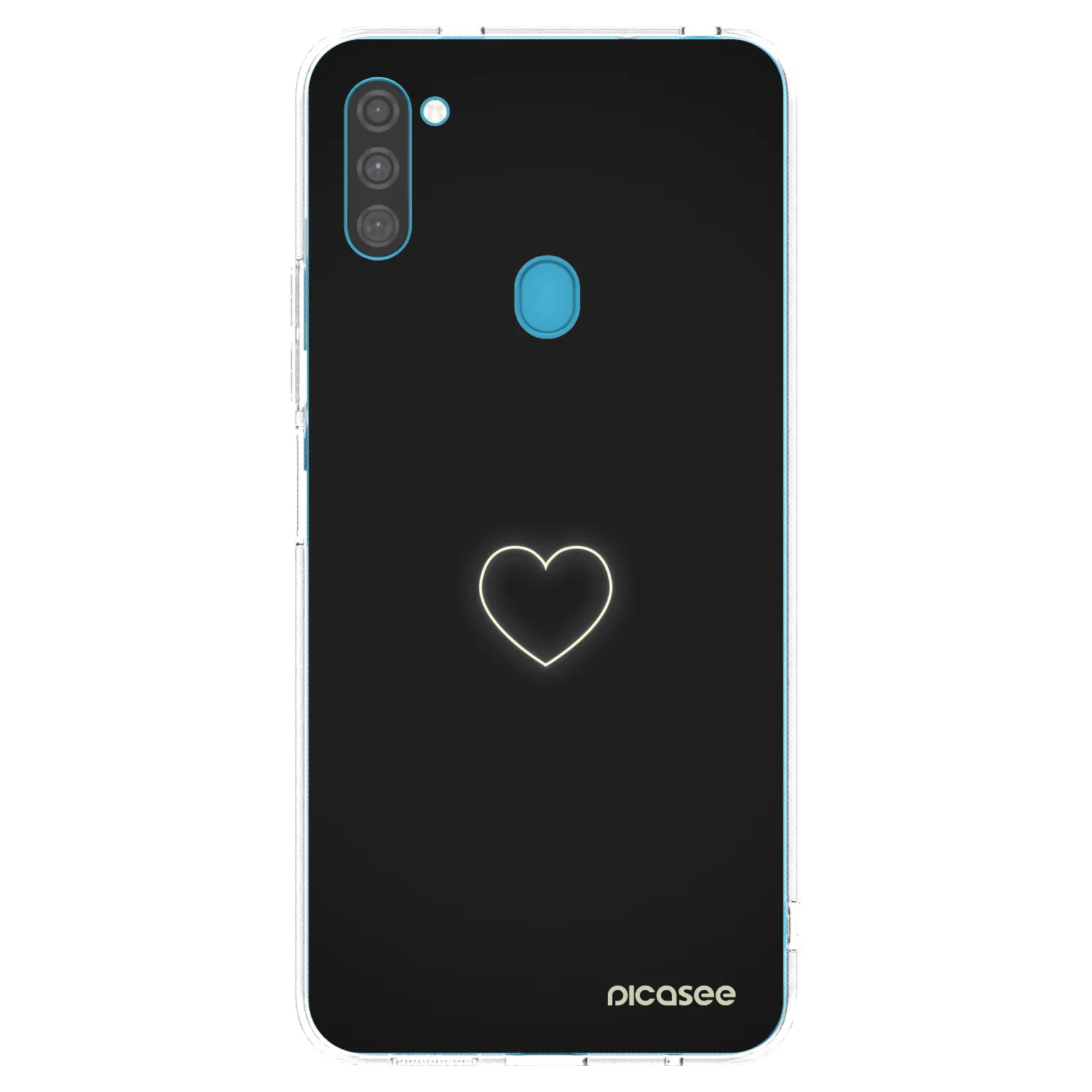 Picasee silikonový průhledný obal pro Samsung Galaxy M11 - Heart