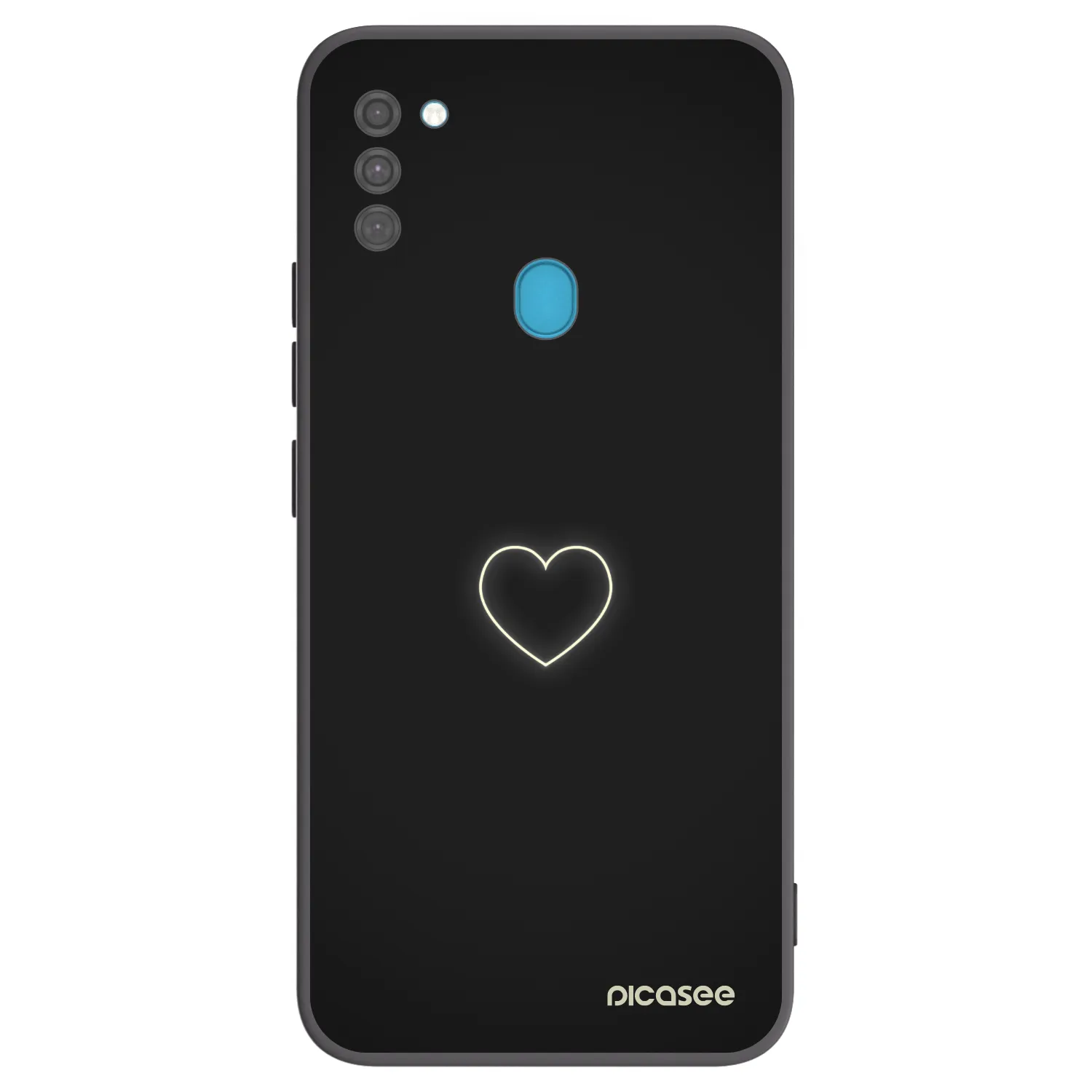 Picasee silikonový černý obal pro Samsung Galaxy M11 - Heart