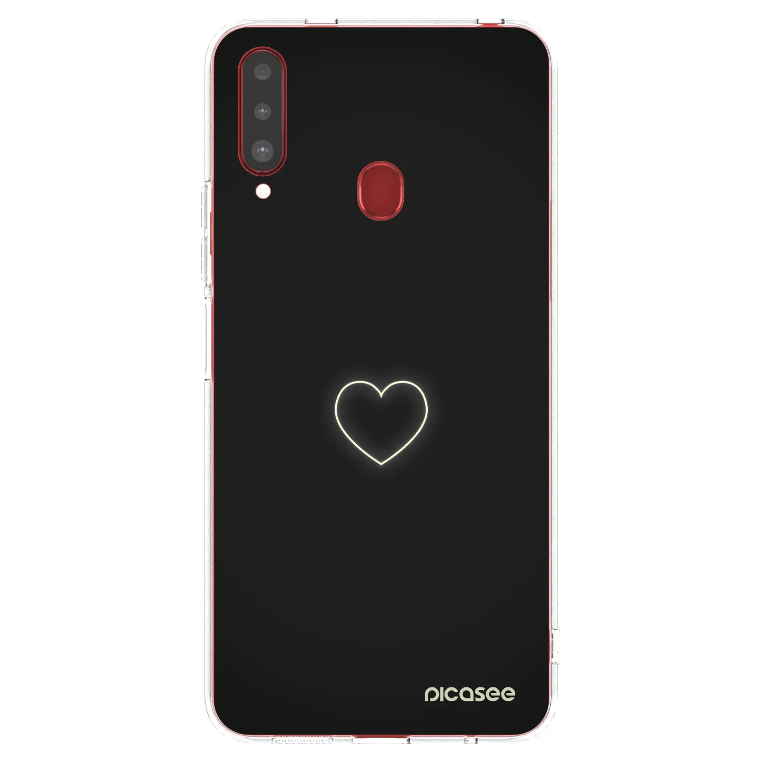 Picasee silikonový průhledný obal pro Samsung Galaxy A20s - Heart